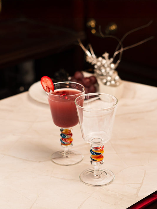 Aurora Wigwag Wine Goblet - Borotechheight : 160 mm diameter: 80 mm ml capacity : 180 ml2TransparentBorotech