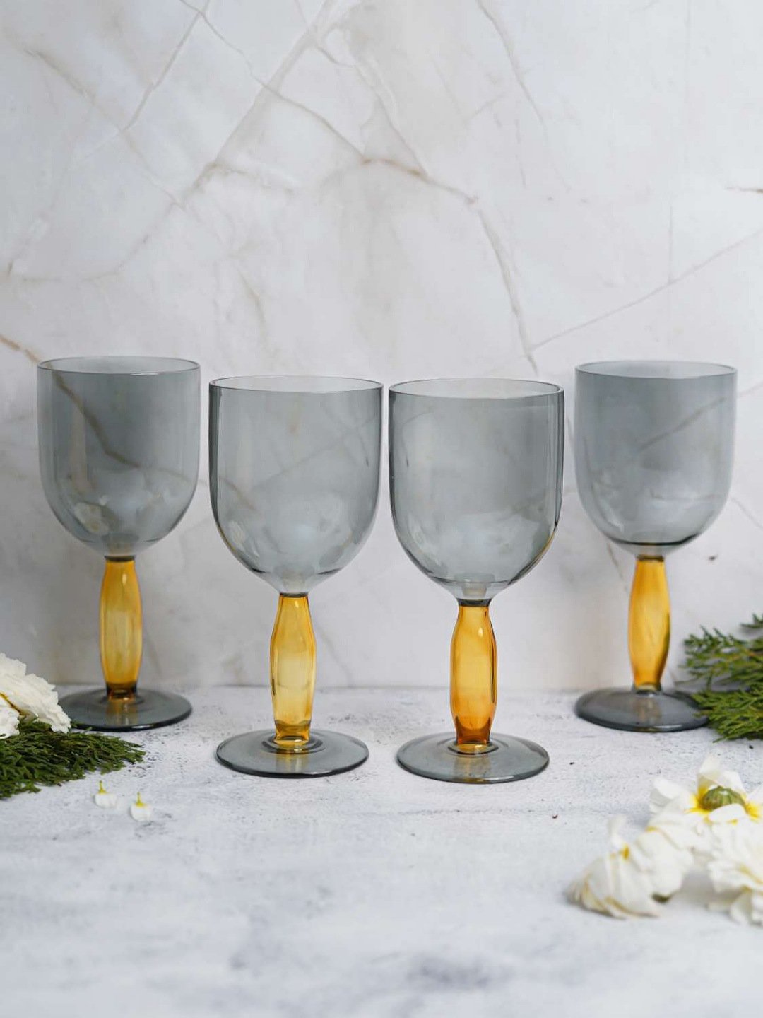 Borosilicate Bubble Stem Wine Goblets - Borotechheight : 175 mm diameter: 80 mm ml capacity : 280 ml4GreyBorotech
