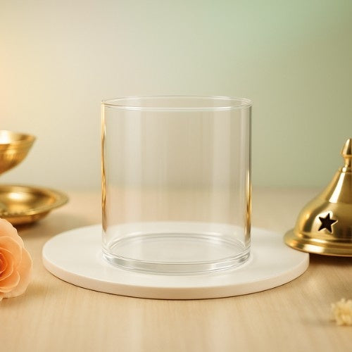 Borotech Heat-Resistant Glass Diya Cover – Glass Dome for Puja, Mandir & Festive Decor