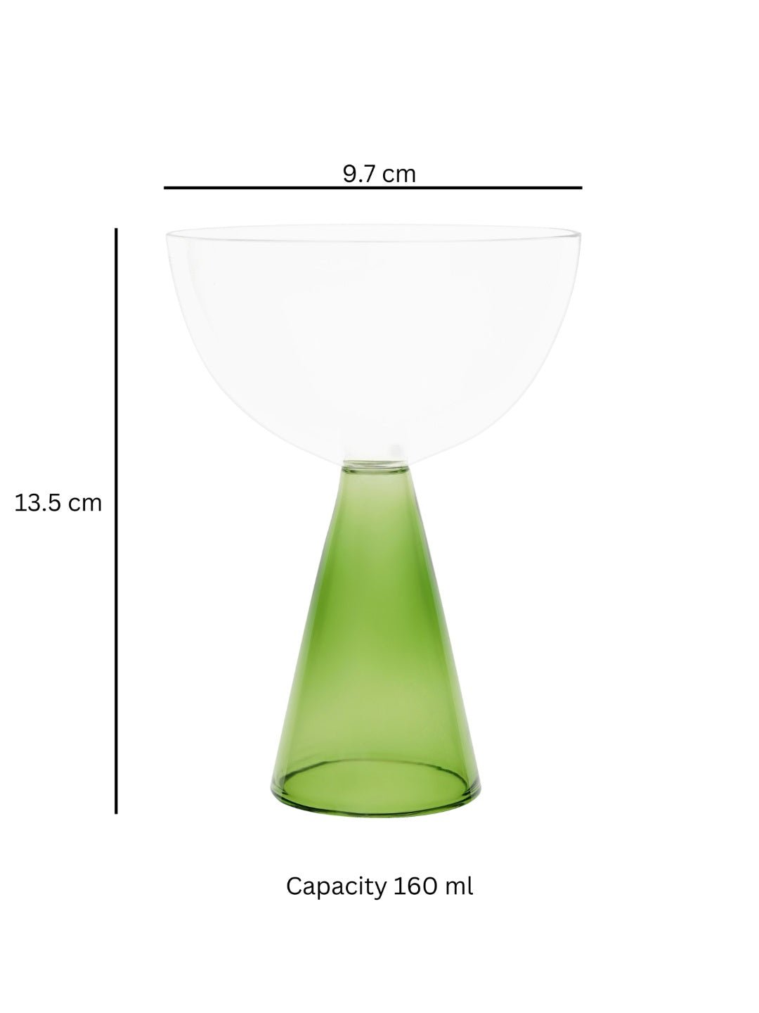 Pyramid Stem Cocktail Glasses - Borotechheight : 135 mm diameter: 97 mm ml capacity : 160 ml4GreenBorotech
