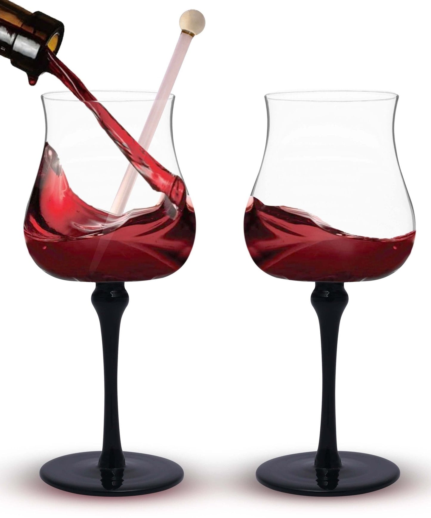 Set of 4 Obsidian Stem Wine Glass Set – Luxe & Timeless - BorotechBorotech