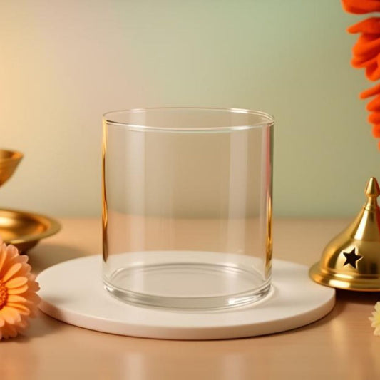 Borotech Heat-Resistant Glass Diya Cover – Glass Dome for Puja, Mandir & Festive Decor