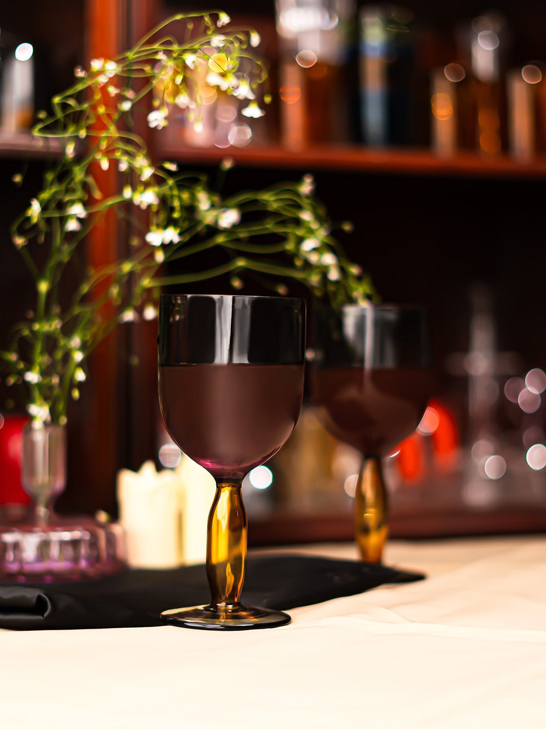 Borosilicate Bubble Stem Wine Goblets - Borotechheight : 175 mm diameter: 80 mm ml capacity : 280 ml2BlueBorotech