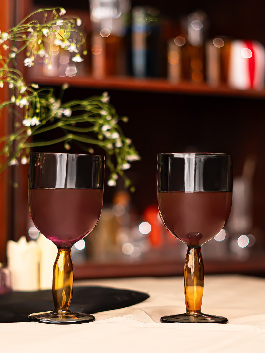 Borosilicate Bubble Stem Wine Goblets - Borotechheight : 175 mm diameter: 80 mm ml capacity : 280 ml2BlueBorotech