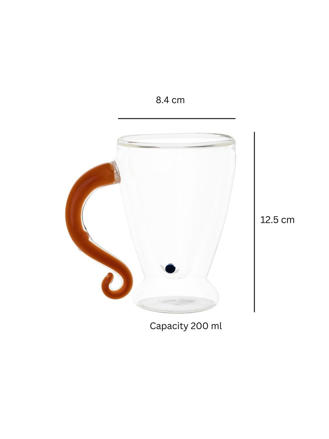 Borosilicate Double-Walled Cups with Curved Handles - Borotech