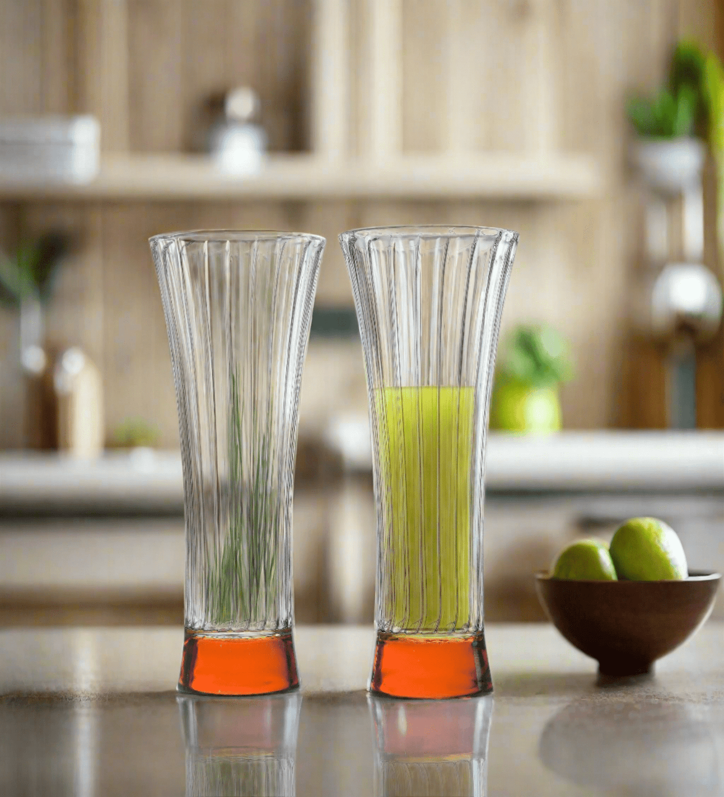 Borosilicate Ribbed Beer Glasses with Amber Base - Borotechheight : 190 mm diameter: 85 mm ml capacity : 320 ml2TransparentBorotech
