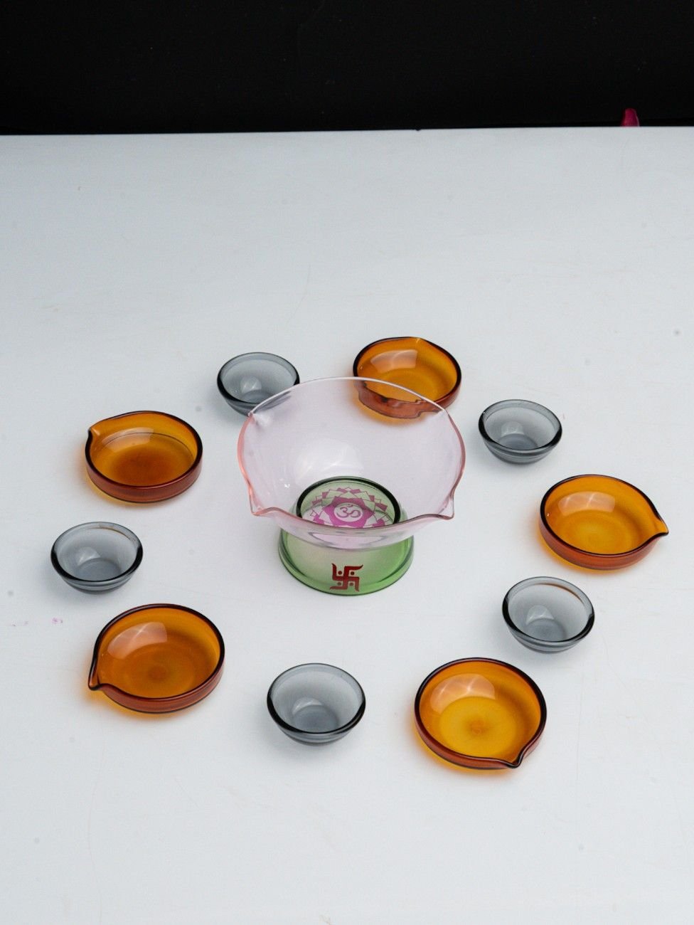 Borotech Akhand Diya Set – 11 Pc Reusable Lamps for Puja & Decor - BorotechGD - AKHAND - 11PCBorotech